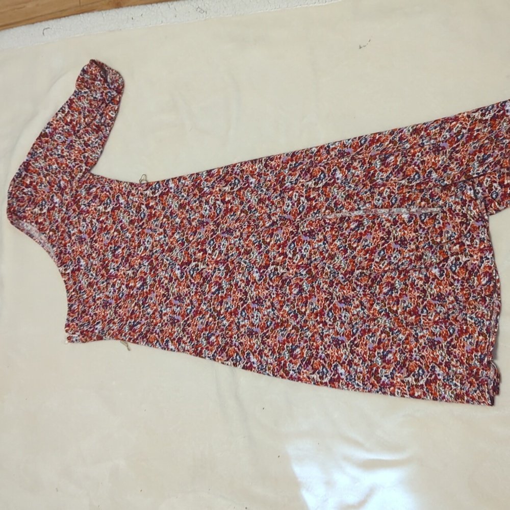 American Eagle woman's one shoulder floral dress size medium Multicolor